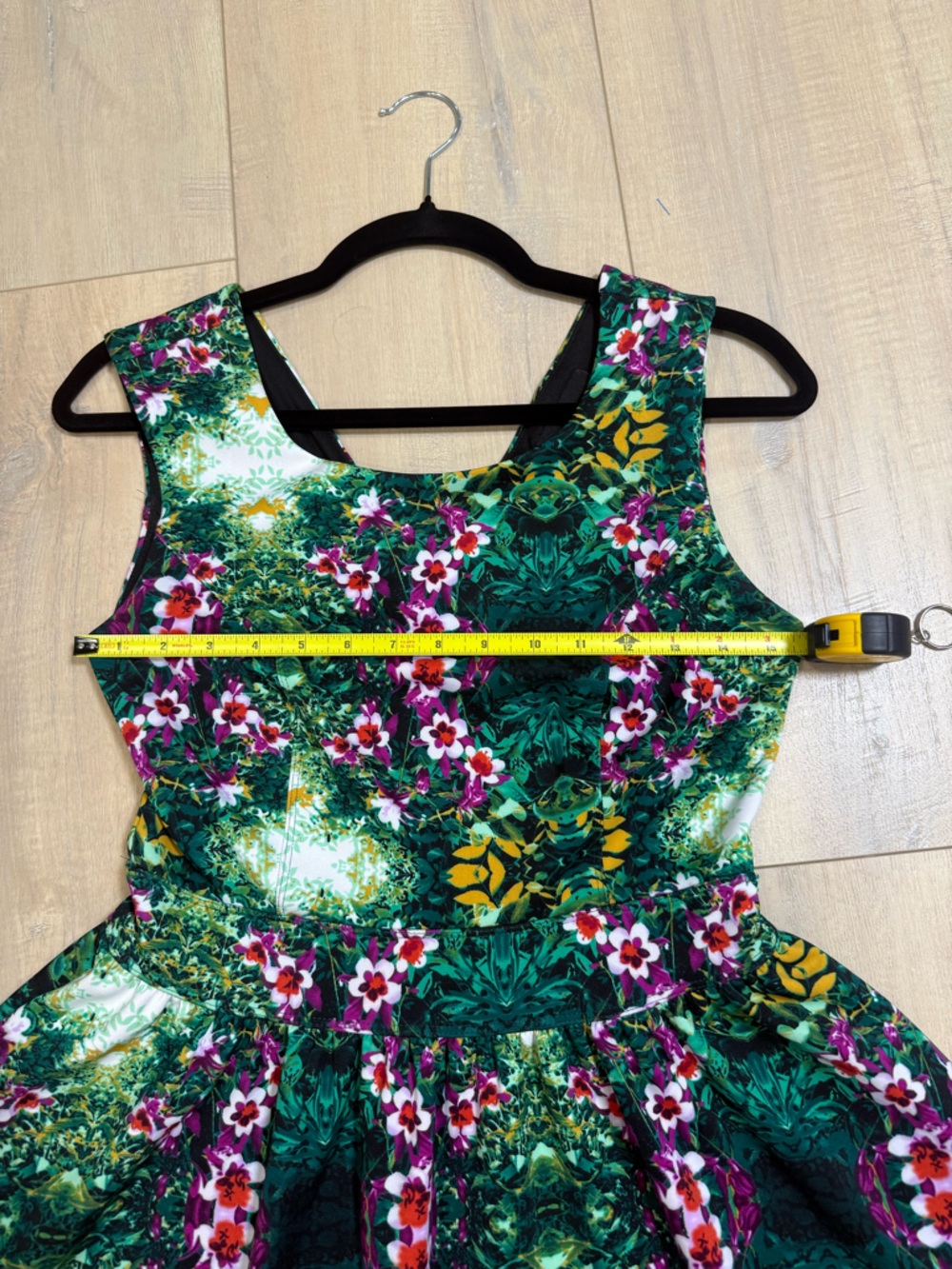 Cynthia Rowley Dress with Green and Pink Floral Accent - Picture 3 of 5